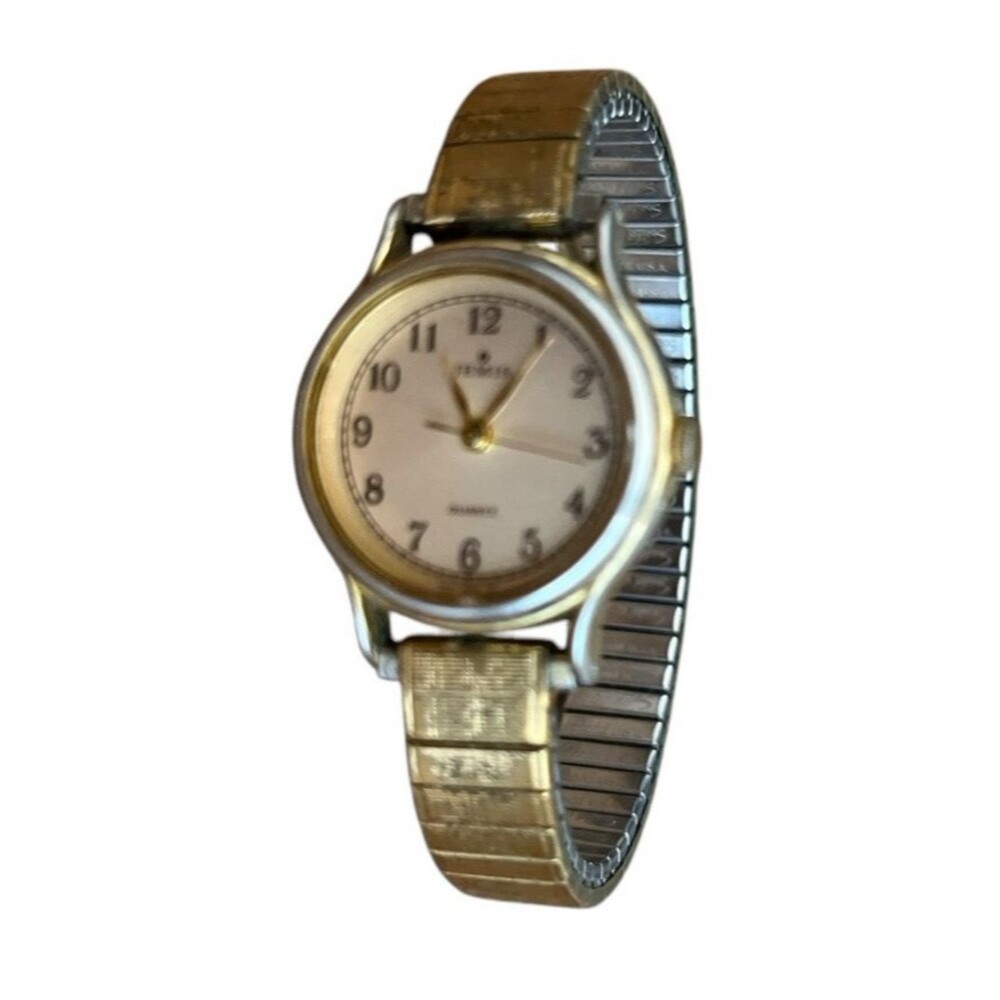 Vintage Jemis Ladies Watch Quartz Gold Tone Round Face Needs Battery
